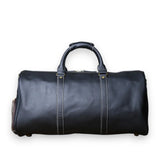 Sac de voyage homme cuir vintage noir arriere