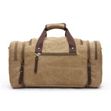 Sac de voyage homme en toile épaisse beige arrière