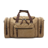 Sac de voyage homme en toile épaisse beige