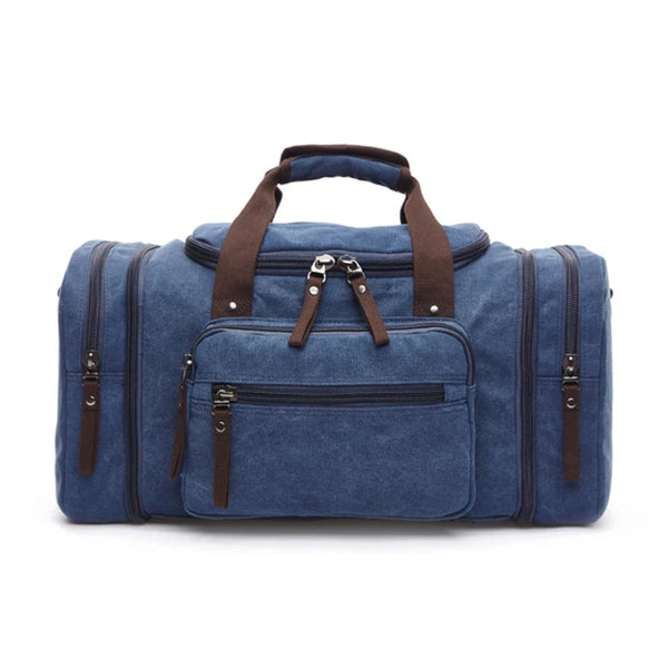 Sac de voyage homme en toile épaisse bleu