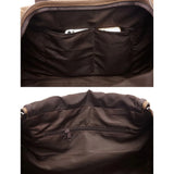 Sac de voyage homme en toile épaisse beige poches intérieures