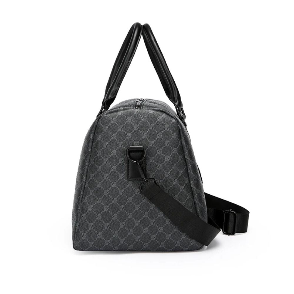 Sac de voyage mixte en similicuir de côté