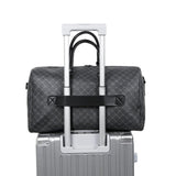 Sac de voyage mixte en similicuir sur valise trolley