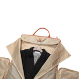 Sac de voyage pliable en similicuir blanc cassé compartiment costume