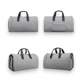 Sac de voyage pliable pour costume sous différents angles