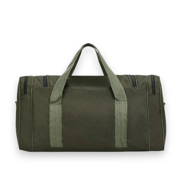 Sac de voyage sport & week-end vert kaki de dos