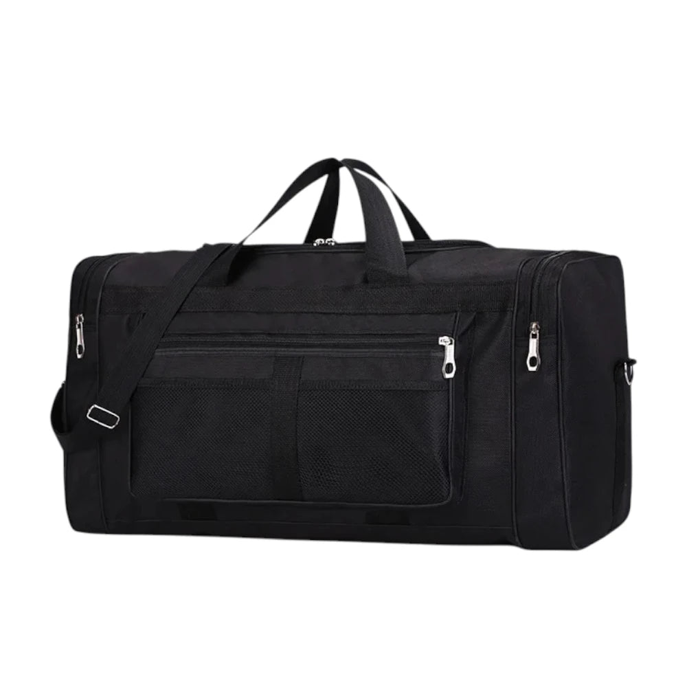 Sac de voyage sport & week-end noir de trois quarts