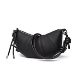 Sac demi lune bandoulière noir