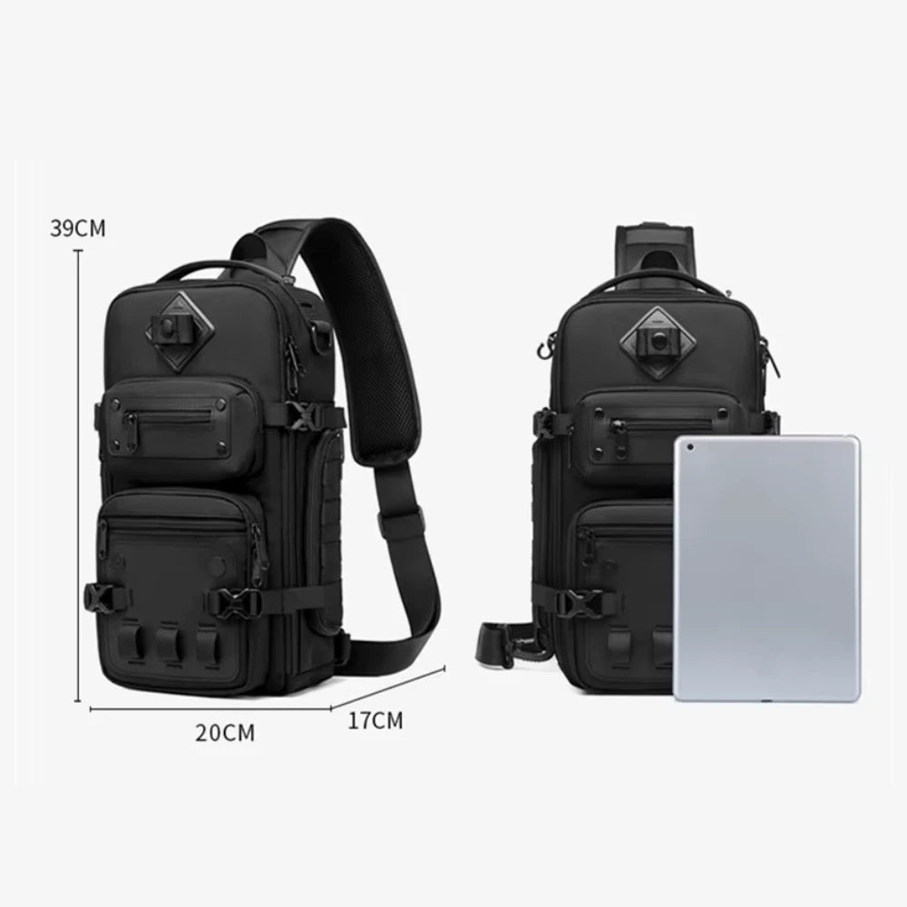 Sac à dos bandoulière homme noir dimensions