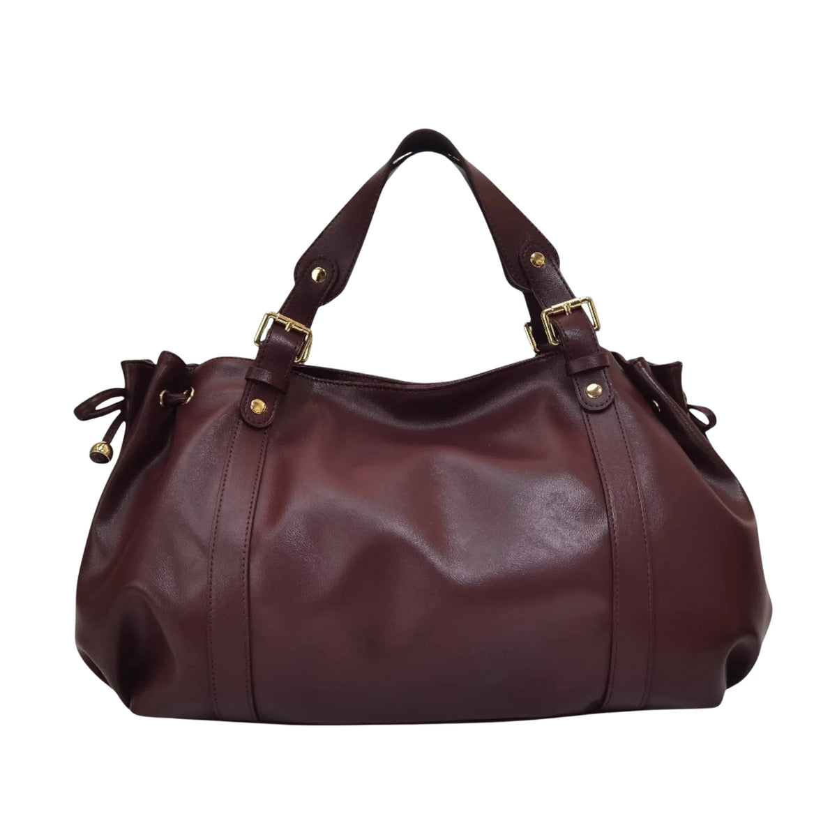 Sac à main vintage souple en simili cuir rouge