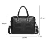 Sac ordinateur en cuir véritable effet croco dimensions
