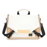 Sac ordinateur bandoulière beige
