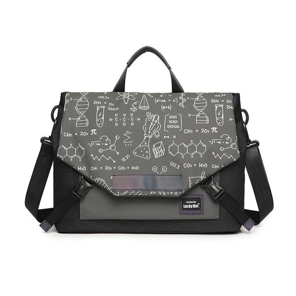 Sac ordinateur bandoulière gris
