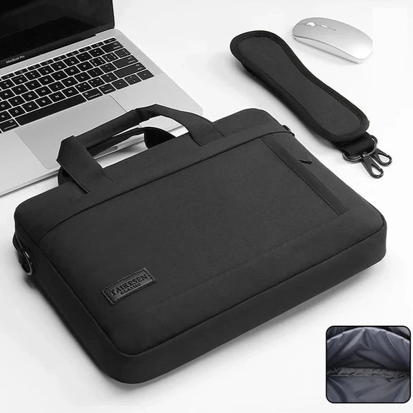 Sac ordinateur en tissu résistant et imperméable noir