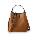 Sac seau cuir marron