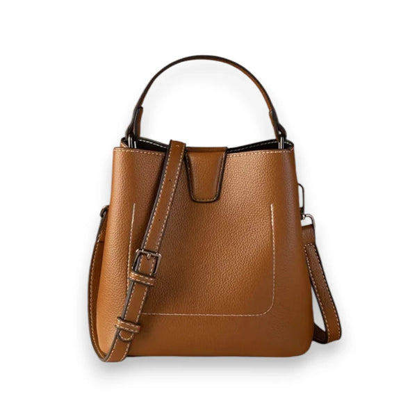 Sac seau cuir marron