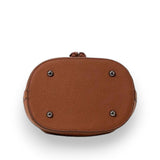 Sac seau en cuir authentique dessous