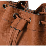 Sac seau en cuir authentique détails cuir