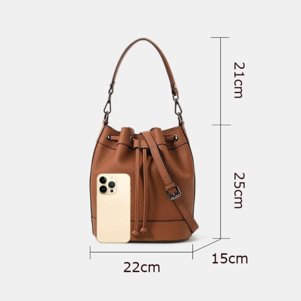 Sac seau en cuir authentique dimensions