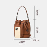 Sac seau en cuir authentique dimensions