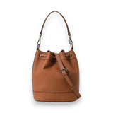 Sac seau en cuir authentique marron