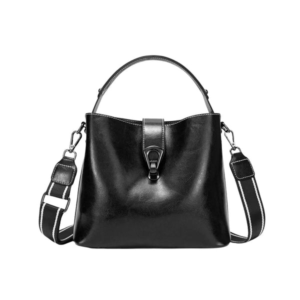 Sac seau femme en cuir ciré