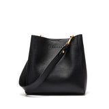 Sac seau femme en cuir de vachette noir
