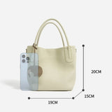 Sac seau femme en cuir véritable dimensions