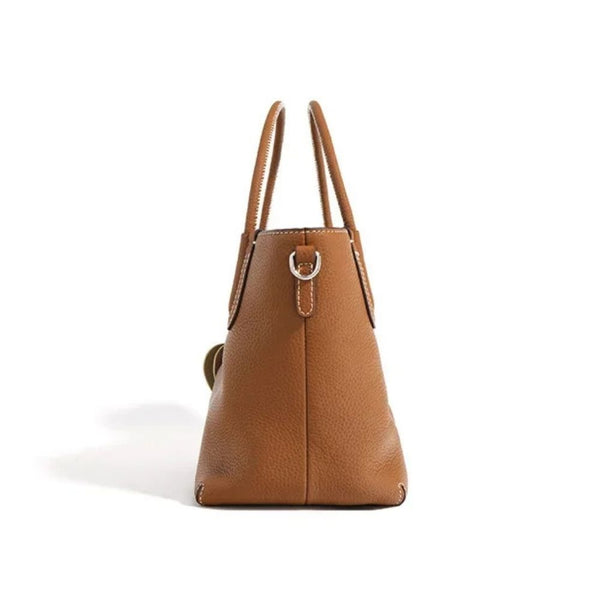 Sac seau femme en cuir véritable de côté