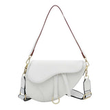 sac à main selle de cheval en cuir blanc