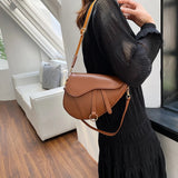 sac à main selle de cheval en cuir marron pour femme