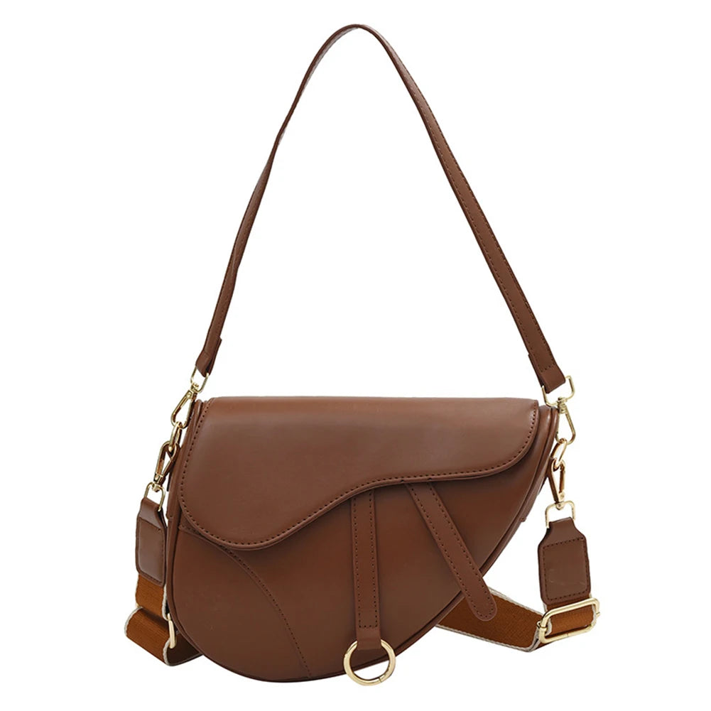 sac à main selle de cheval en cuir marron