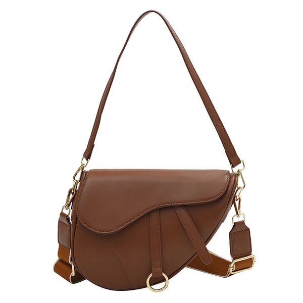 sac à main selle de cheval en cuir marron