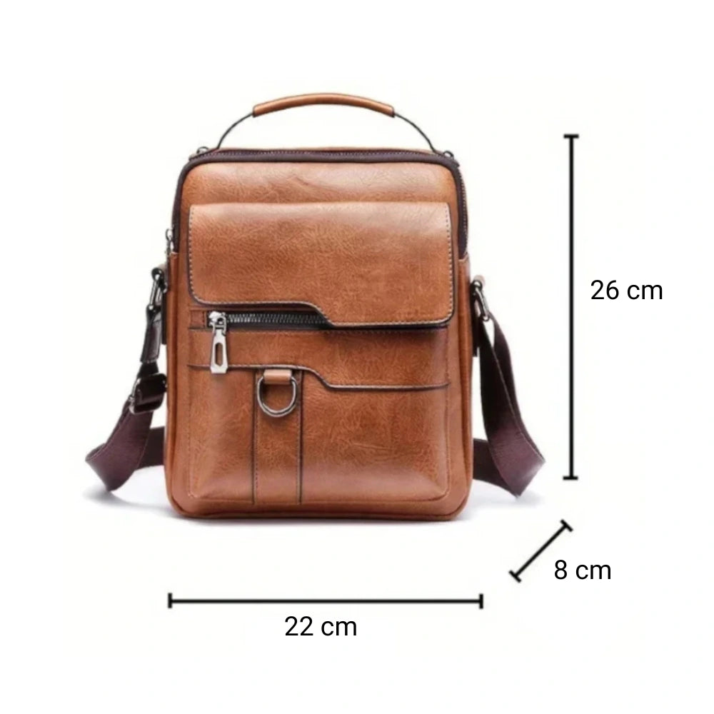 Sacoche bandoulière homme en cuir poche rabat dimensions