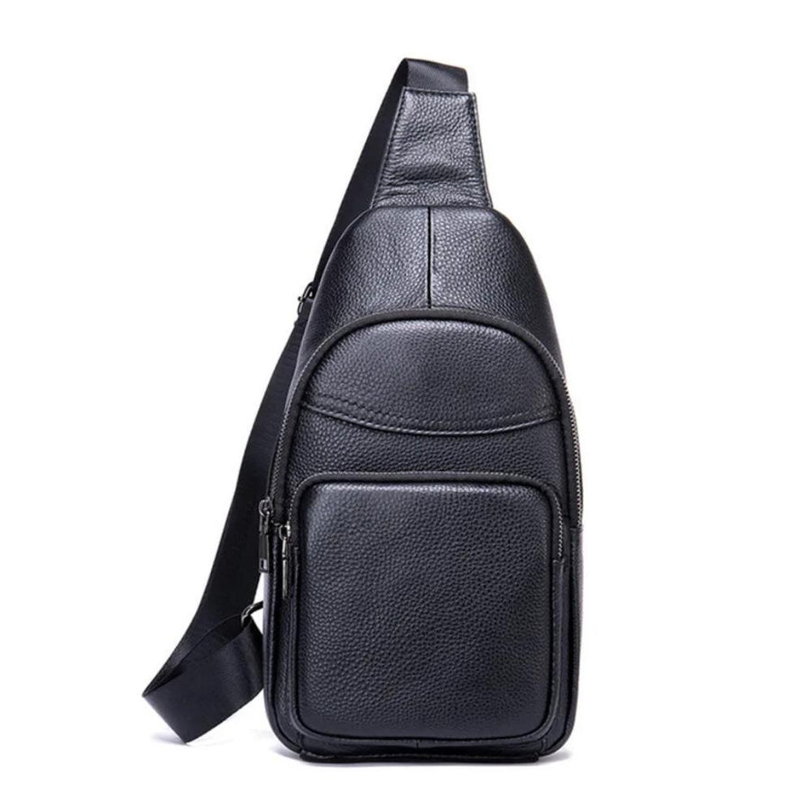 Sacoche bandoulière homme cuir noir