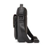Sacoche bandoulière homme en cuir véritable de côté
