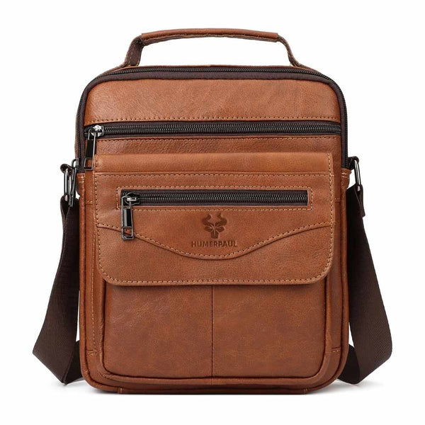 Sacoche bandoulière homme en cuir véritable
