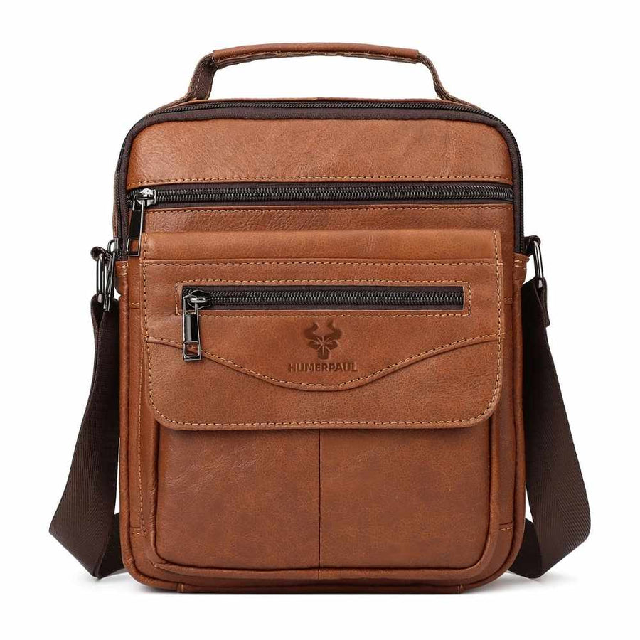 Sacoche bandoulière homme en cuir véritable