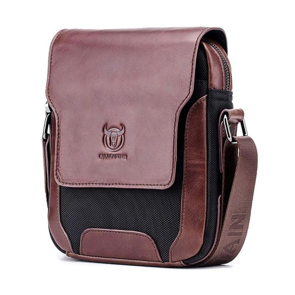 Sacoche en cuir homme marron