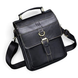 Sacoche homme bandoulière en cuir noir