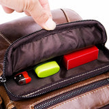 Sacoche homme compacte avec rangements intérieurs et accessoires