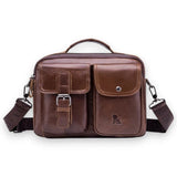 Sacoche homme cuir véritable au style vintage de couleur marron
