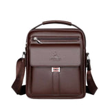 Sacoche homme en simili cuir marron