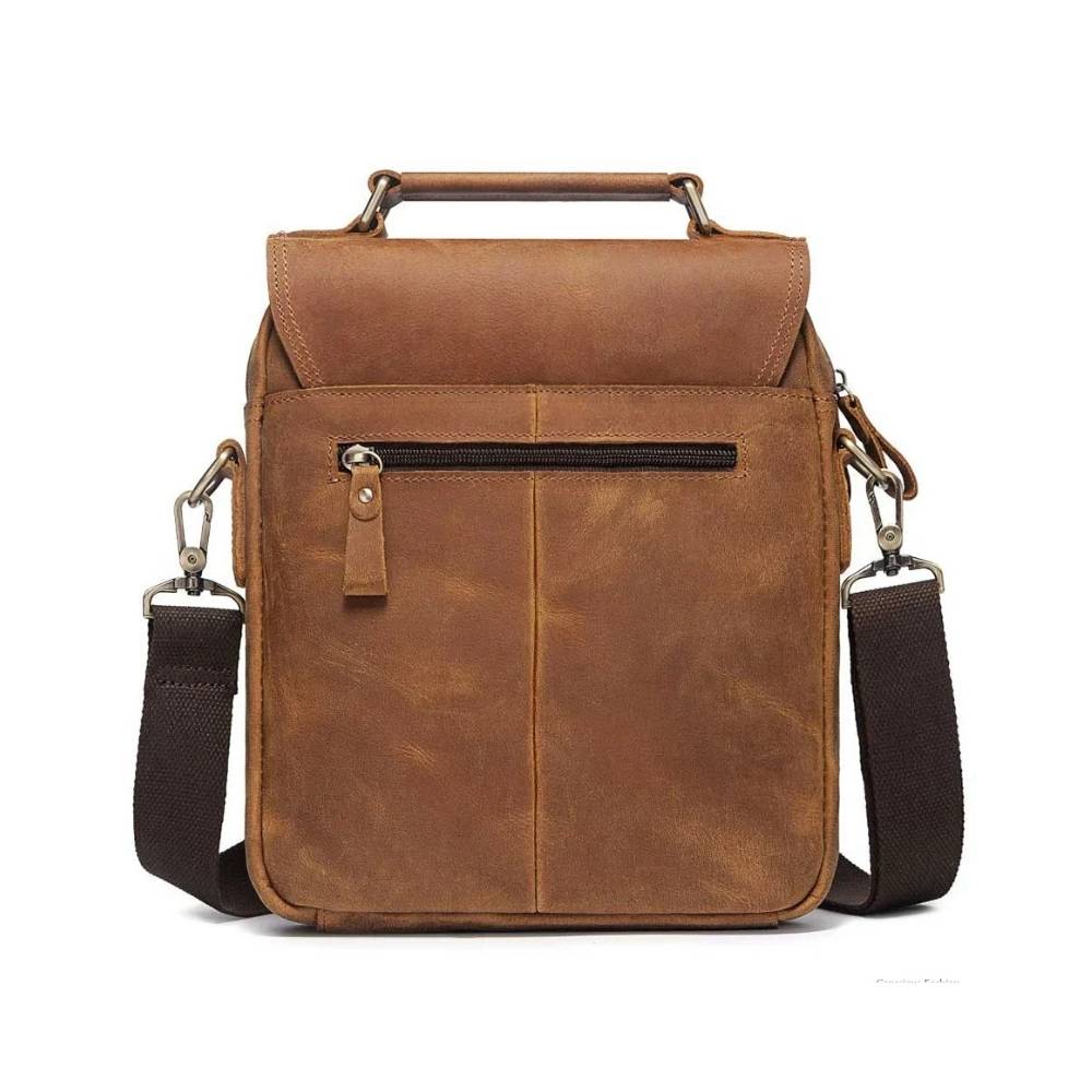 Sacoche homme grand format en cuir