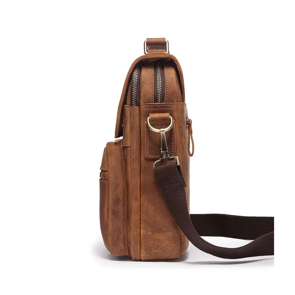 Sacoche homme grand format en cuir