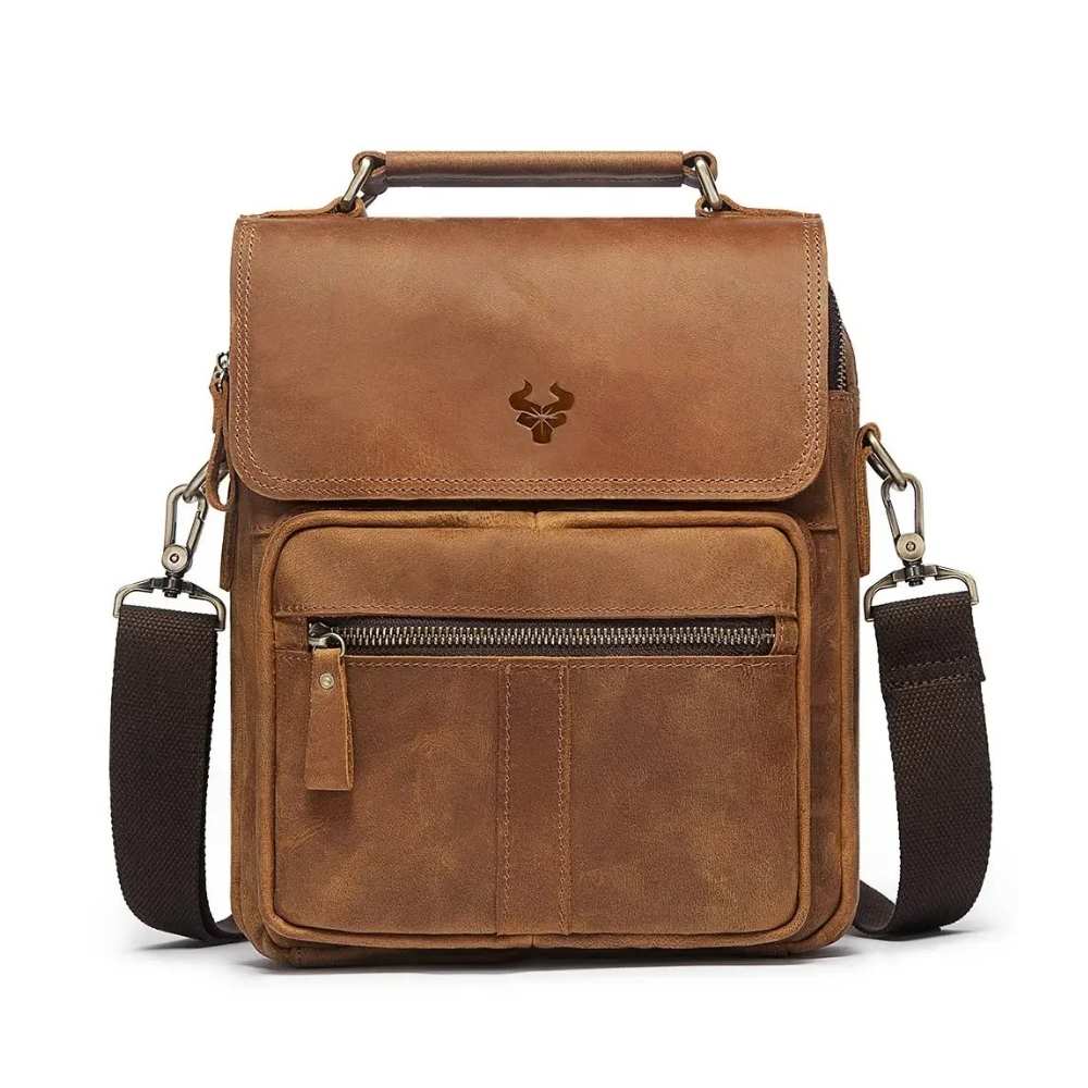 Sacoche homme grand format en cuir