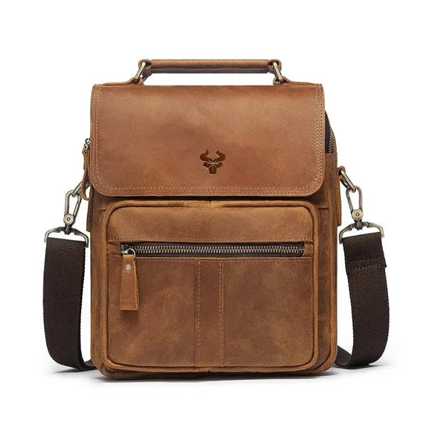 Sacoche homme grand format en cuir