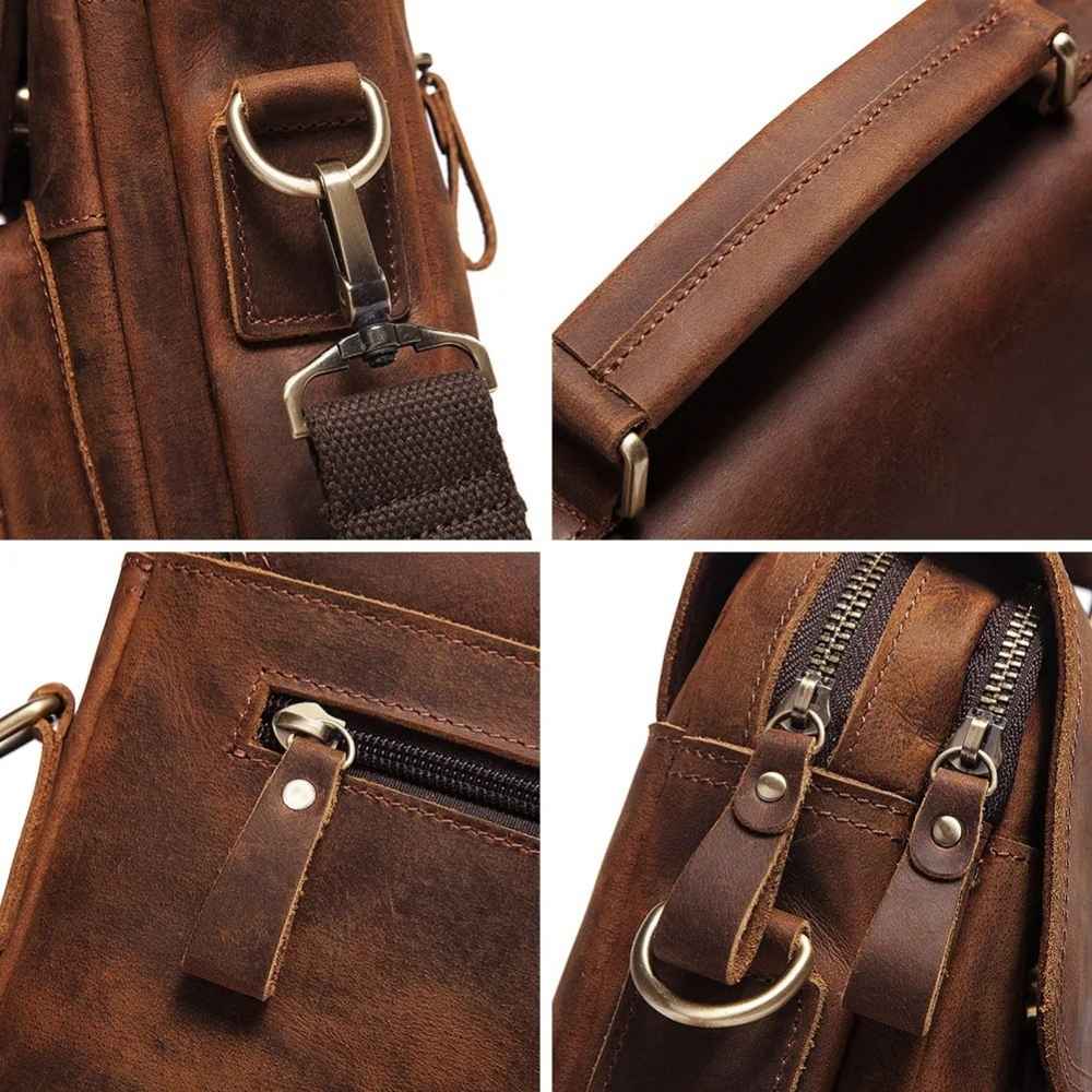 Sacoche homme grand format en cuir