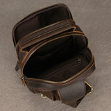 Sacoche pour homme en cuir véritable intérieur