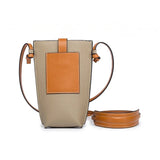 Sacoche téléphone portable femme marron clair arrière